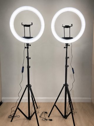 Lote 2 Aros de Luz LED 43cm con Trípode