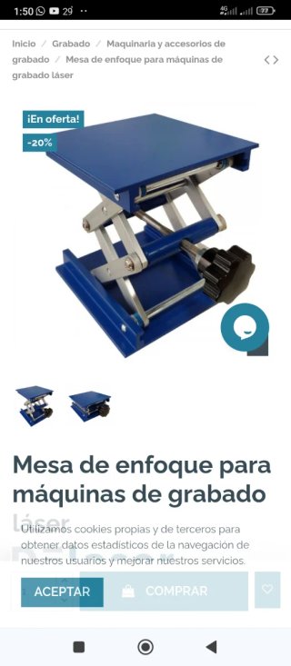 Mesa de enfoque para máquinas de grabado láser