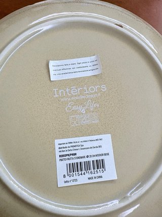 Set 6 Piatti Frutta Easy Life Stoneware Ø20 cm