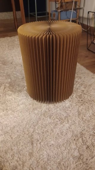 Taburete plegable papel beige/marrón