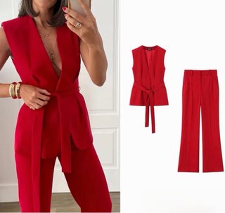 Traje Rojo Zara XL a estrenar, con etiqueta