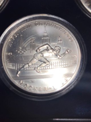 Colección 5 Monedas Plata Olimpiadas Moscú 1980
