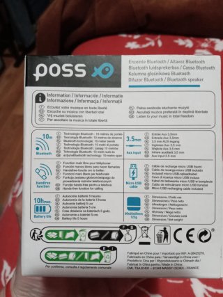 Altavoz Bluetooth Poss XO BTS31