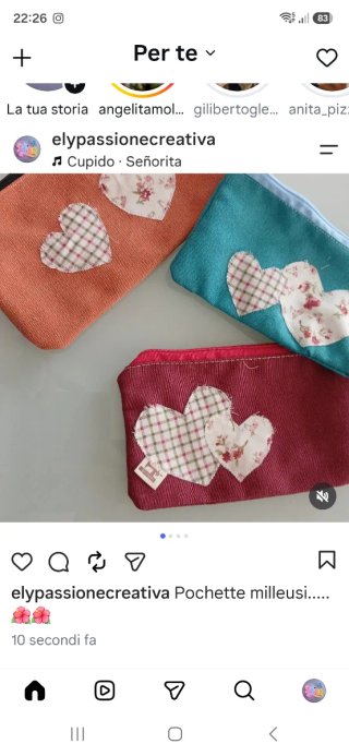 Pochette milleusi set di 3 pezzi