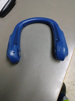 Ventilador de cuello azul