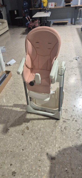 Trona polipiel rosa para bebé