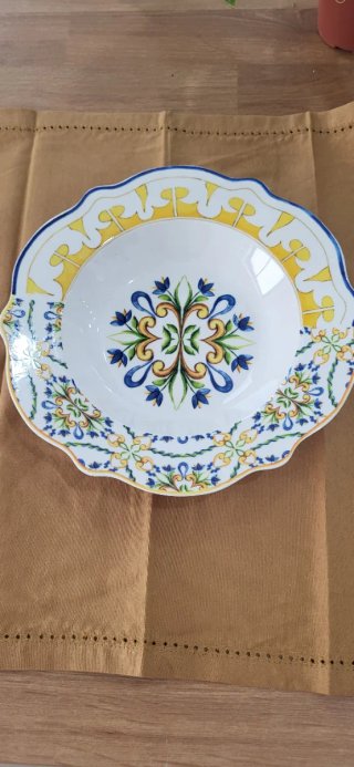 Lote Platos de cerámica con diseño floral