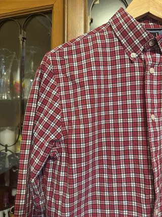 Camisa Tommy Hilfiger cuadros roja Talla S