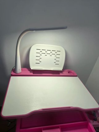 Escritorio y Silla Infantil Rosa y Blanco