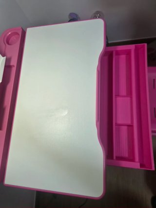 Escritorio y Silla Infantil Rosa y Blanco