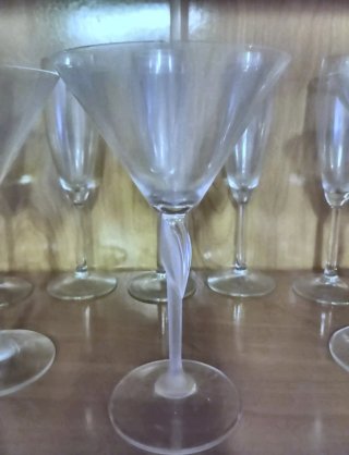 Juego de 14 Copas de Cristal (Martini y Champagne)