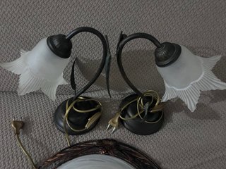 Set 2 Lampade da Tavolo e Plafoniera