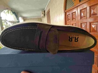 Scarpe uomo pelle mocassino 42 marroni italy