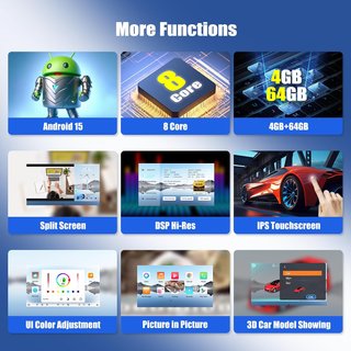 Radio Android 15 Kia Picanto TA 4GB/64GB