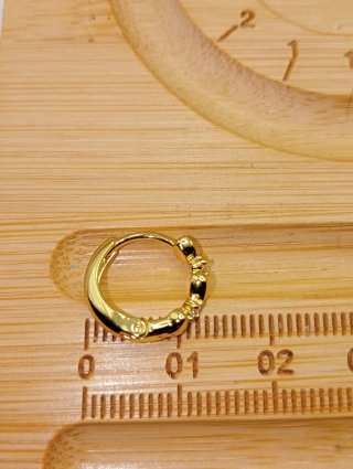 Pendientes Aro Corazones Xuping Oro Laminado