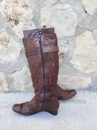 Botas Hispanitas Piel Marrón Talla 40
