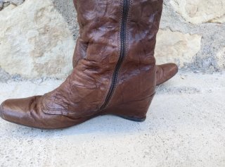 Botas Hispanitas Piel Marrón Talla 40