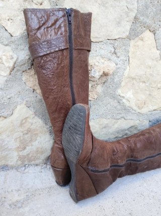 Botas Hispanitas Piel Marrón Talla 40