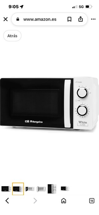 Microondas Orbegozo MI 2115 Blanco