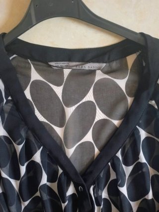 Camicia donna fantasia colore bianco e nero