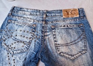 Jeans Yaz Gato Y2K borchie e Turchesi tg 28 (M)
