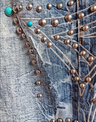 Jeans Yaz Gato Y2K borchie e Turchesi tg 28 (M)