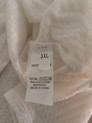 Top blanco tirantes con anillas Talla 3XL