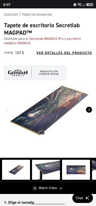 Tapete Escritorio Secretlab MAGPAD Genshin Impact