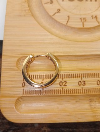 Pendientes Xuping Oro Laminado Piedras Rosas