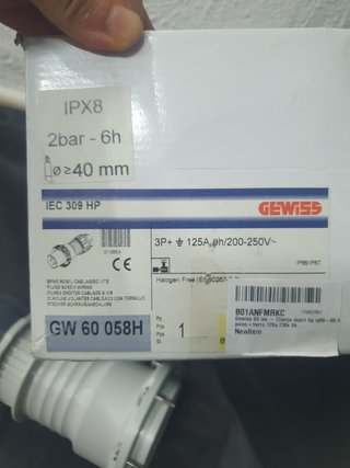 Clavija Móvil Industrial Gewiss GW 60 058H IP67