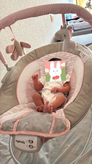 Mecedora Ingenuity rosa con peluches