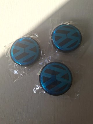 4 Tapas Buje VW Golf 55mm Azul
