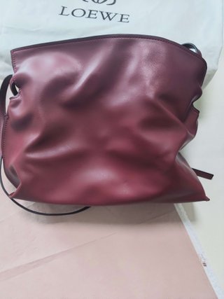 Bolso Loewe Flamenco Clutch Mediano Rojo