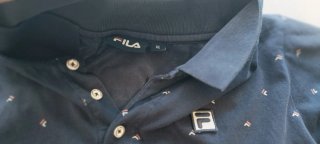 Polo Fila estampado azul