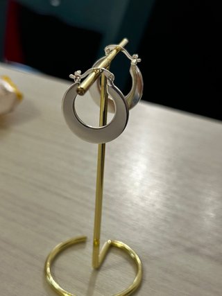 Orecchini cerchio argento 925 piatto