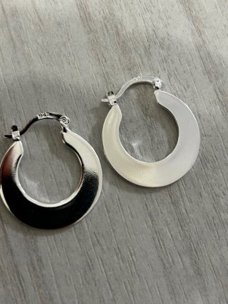 Orecchini cerchio argento 925 piatto