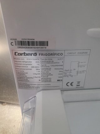 Nevera Corbero Blanca