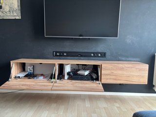 Mueble TV madera 3 compartimentos