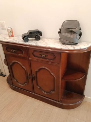 Mueble recibidor madera y mármol URGE VENTA
