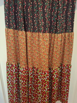 Vestido largo estampado hippy