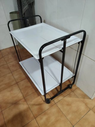 Camarera metálica 2 bandejas plegable