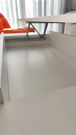 Mesita de centro elevable blanca