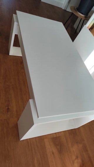 Mesita de centro elevable blanca