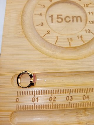 Pendientes Aro Estrella Rosa Xuping Oro Laminado