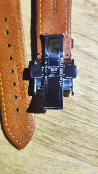 Correa Longines Piel Marrón 22mm Hebilla