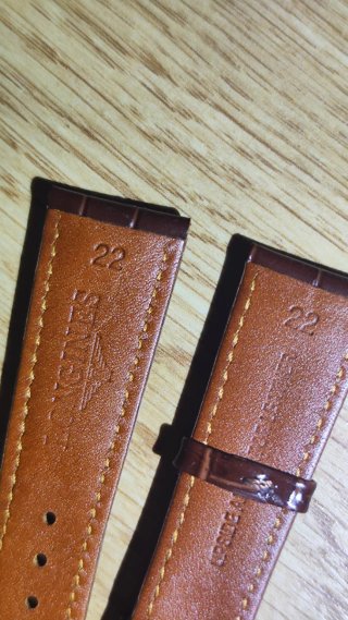 Correa Longines Piel Marrón 22mm Hebilla