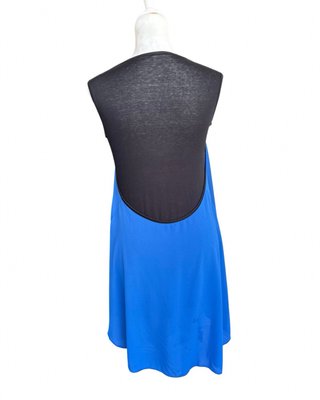 Abito asimmetrico blu e nero taglia unica