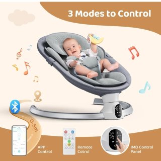 Mecedora Eléctrica Bebé Bluetooth + Mando