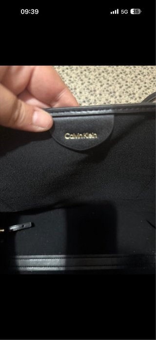 Borsa Calvin Klein nera e oro