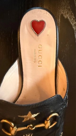 Mocassini Gucci Princetown Pelle Ricami Stelle Ape